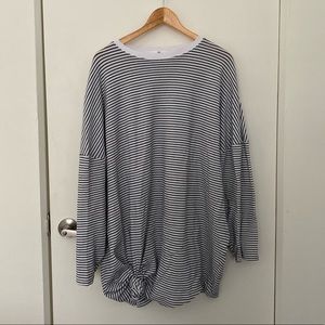 Comfy baggy black and white striped dress